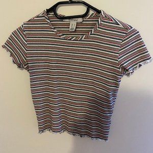 Striped multicolour tee